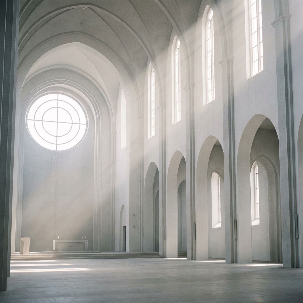 Inneres einer Kathedrale mit sakraler Atmosphäre
